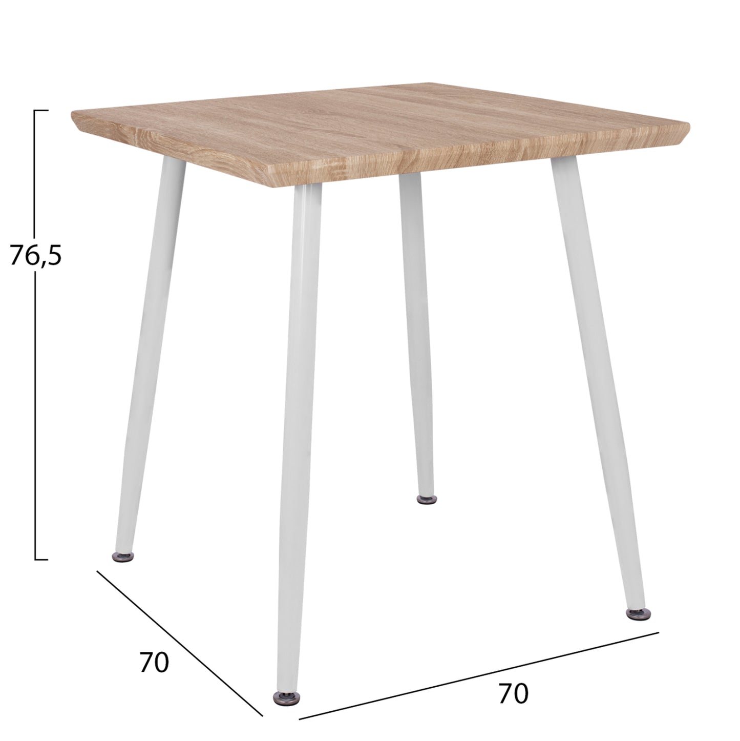 3 PC DINING SET PALOMA SQUARE TABLE & 2 CHAIRS IN WHITE