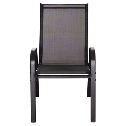 5-PIECE DINING SET BRUNO METAL & TEXTILENE BLACK