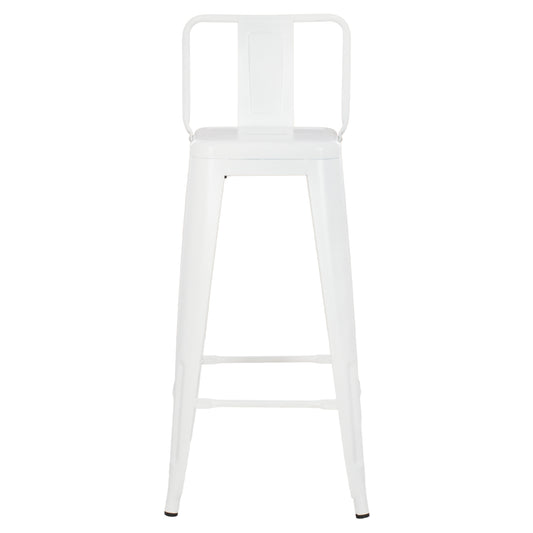 ΣΚΑΜΠΟ BAR ME ΠΛΑΤΗ ΜΕΤΑΛΛΙΚΟ MELITA PRO ΛΕΥΚΟ ΜΑΤ 42x42x100