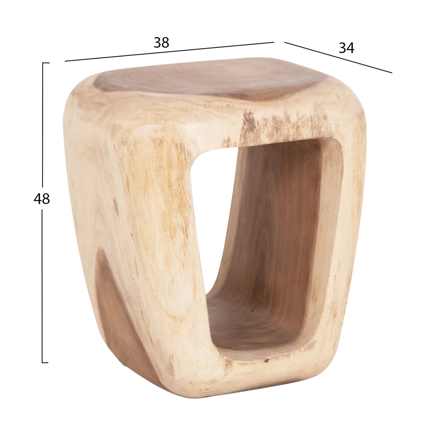 ΣΚΑΜΠΟ DENS ΞΥΛΟ SUAR ΣΕ ΦΥΣΙΚΟ 38x34x48