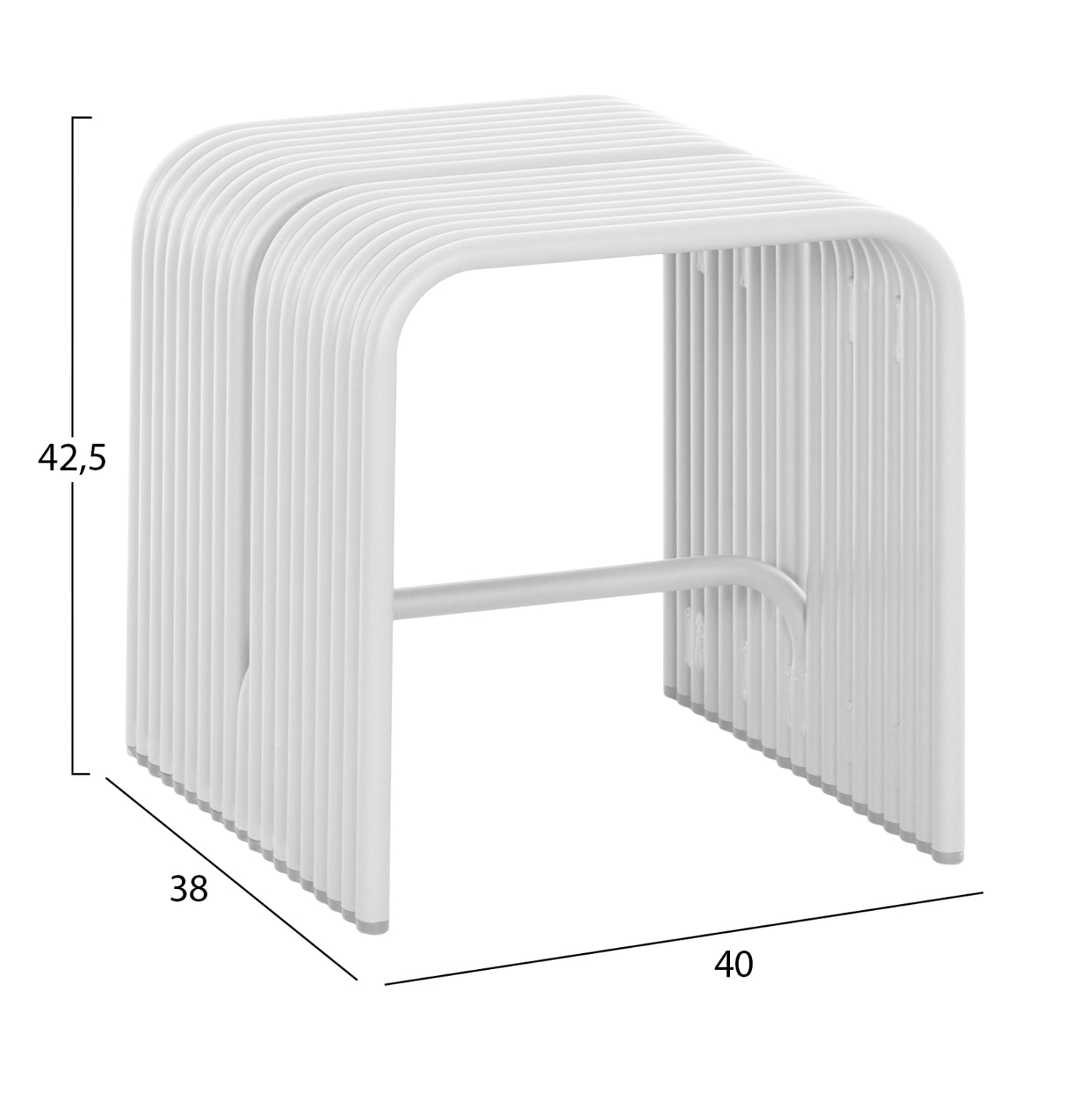 ΣΚΑΜΠΟ INTREPID ΑΛΟΥΜΙΝΙΟ ΣΕ ΛΕΥΚΟ 40x38x42,5
