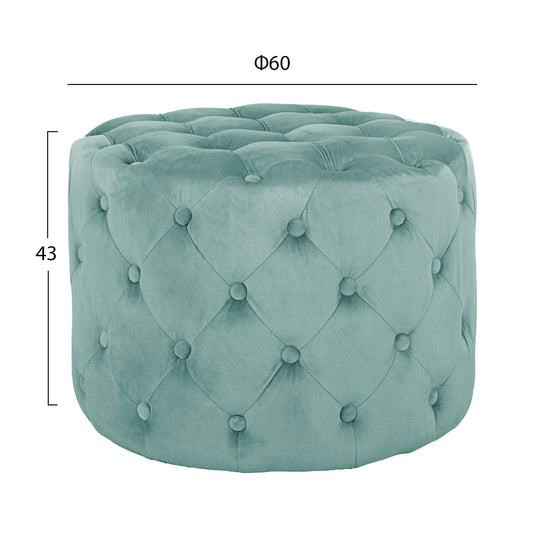 ΣΚΑΜΠΟ KASSIE ΦΥΣΤΙΚΙ ΒΕΛΟΥΔΟ ΤΥΠΟΥ CHESTERFIELD Φ60x43