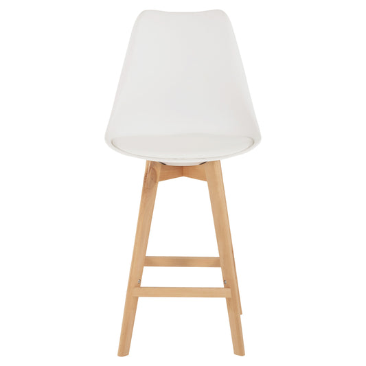 STOOL VEGAS MEDIUM HEIGHT WHITE NATURAL 47x58x100
