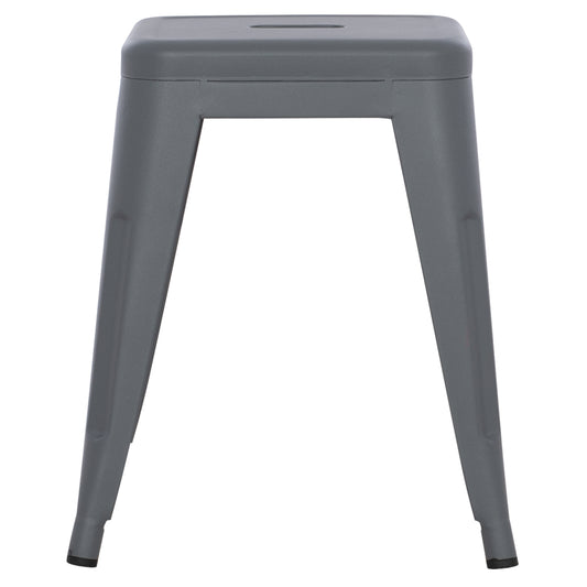 ΣΚΑΜΠΟ ΜΕΤΑΛΛΙΚΟ MELITA ΣΕ ΓΚΡΙ ΜΑΤ ΧΡΩΜΑ 37x37x45