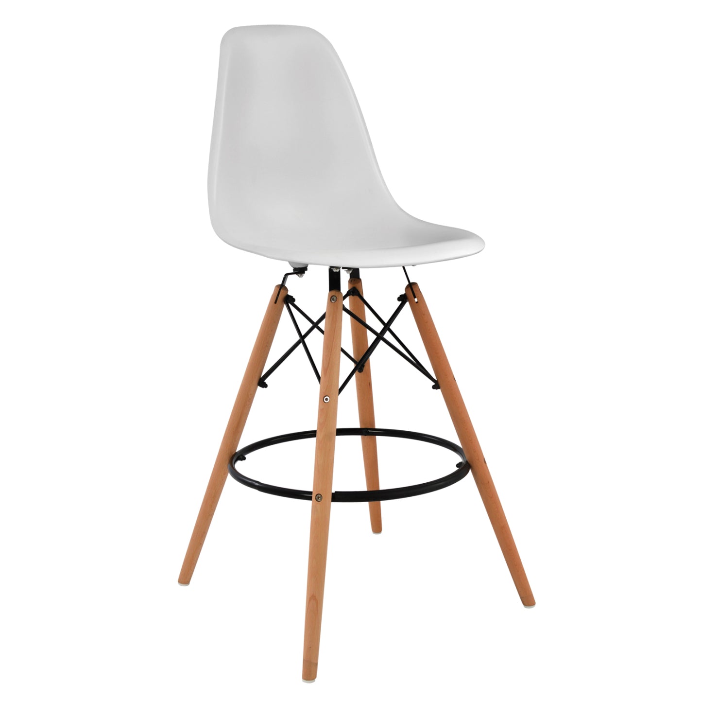 BAR STOOL RENATA WHITE 58x56x107