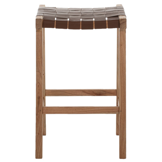 SOLID TEAK WOOD BAR STOOL NATURAL 40x35x65