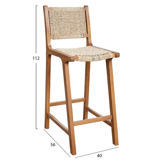 ΣΚΑΜΠΟ ΜΠΑΡ ΜΕ ΠΛΑΤΗ RUEN ΞΥΛΟ ΑΚΑΚΙΑΣ ΦΥΣΙΚΟ TWIST WICKER 40x56x112
