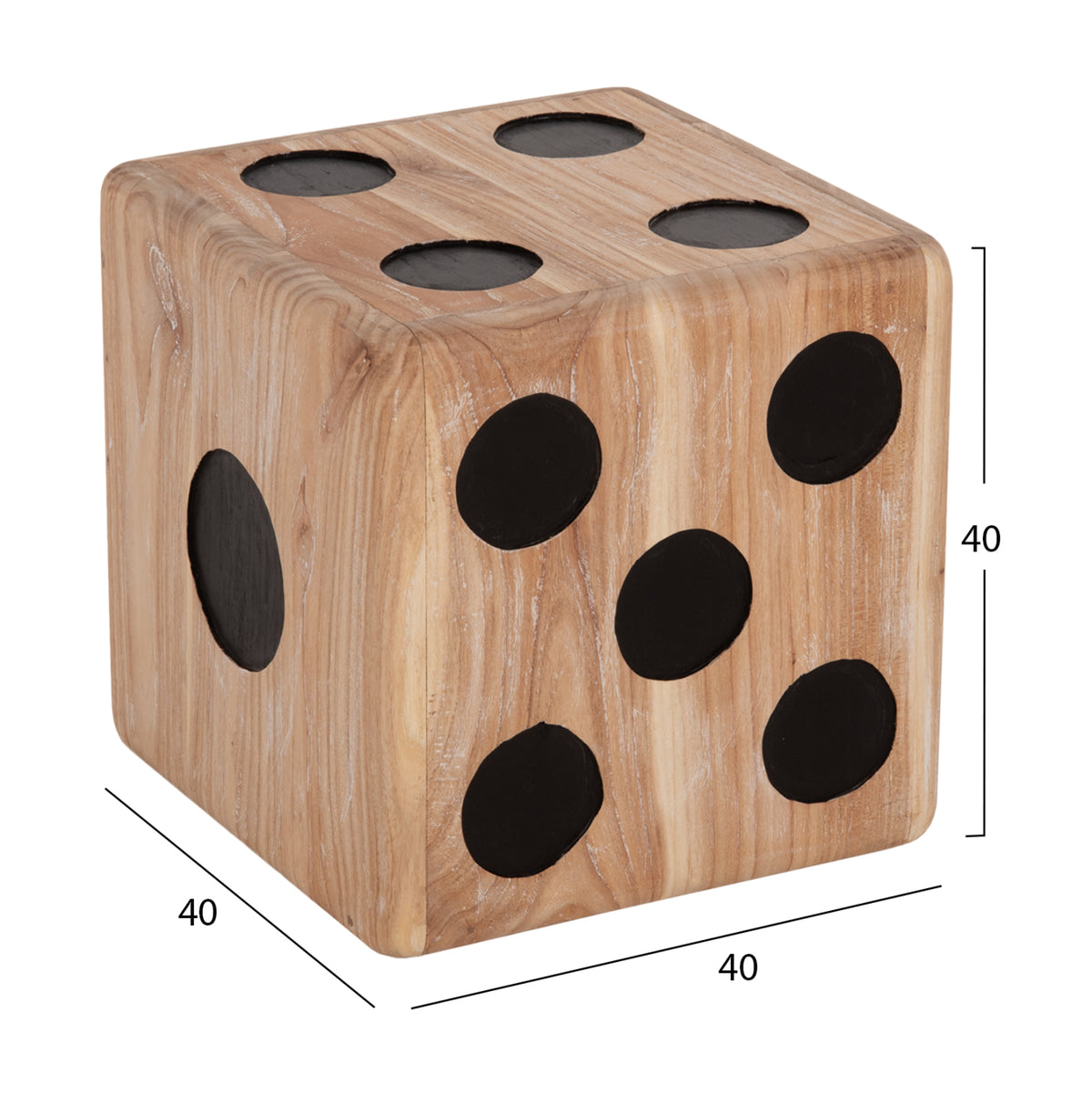 ΣΚΑΜΠΟ ΖΑΡΙ ΞΥΛΟ ΤΕΑΚ ΣΕ WHITE WASH ΧΡΩΜΑ 40x40x40