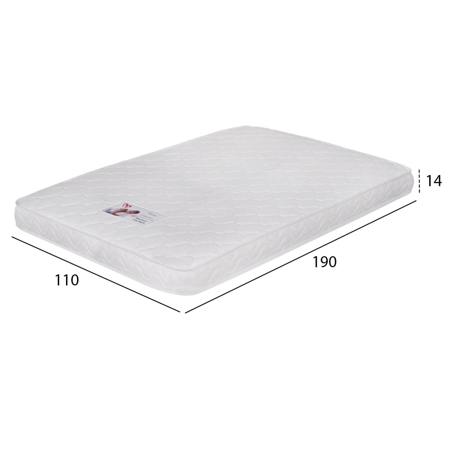 ΣΤΡΩΜΑ ΑΦΡΟΥ ΧΩΡΙΣ ΕΛΑΤΗΡΙΑ JORDY ROLL PACKING ΛΕΥΚΟ 110x190x15