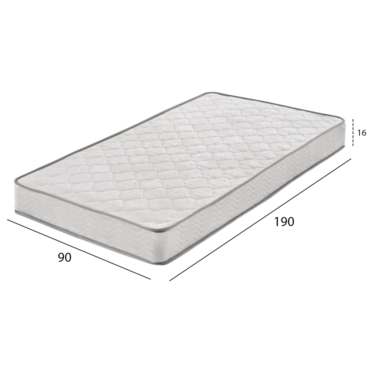 ΣΤΡΩΜΑ CONTINUOUS SPRING ΧΑΜΗΛΗ ΣΟΥΣΤΑ ΜΟΝΗΣ ΟΨΗΣ 90x190x16