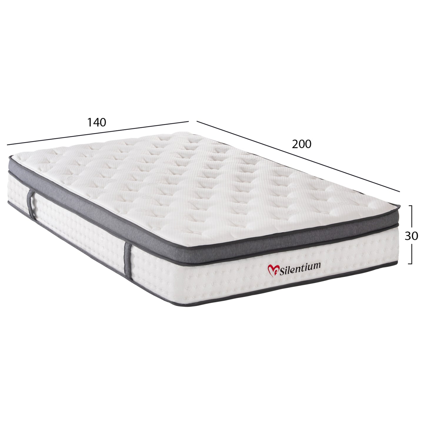 ΣΤΡΩΜΑ ΔΙΠΛΟ SILENTIUM POCKET SPRINGS ΛΕΥΚΟ 140x200x30