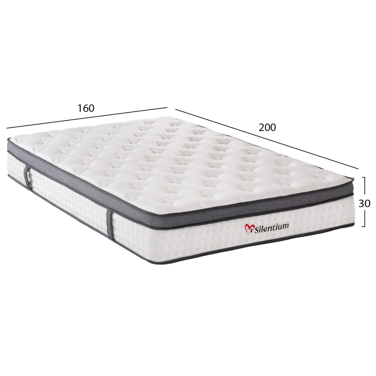 ΣΤΡΩΜΑ ΔΙΠΛΟ SILENTIUM POCKET SPRINGS ΛΕΥΚΟ 160x200x30