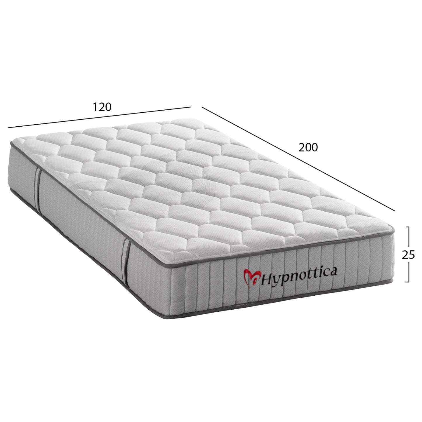 ΣΤΡΩΜΑ ΗΜΙΔΙΠΛΟ HYPNOTTICA POCKET SPRINGS ΛΕΥΚΟ 120x200x25