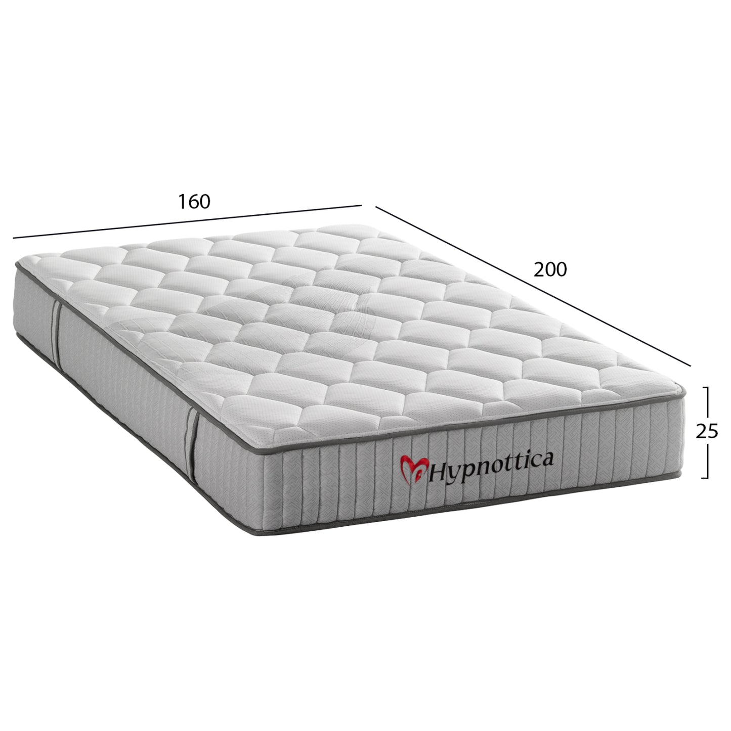 ΣΤΡΩΜΑ ΔΙΠΛΟ HYPNOTTICA POCKET SPRINGS ΛΕΥΚΟ 160x200x25