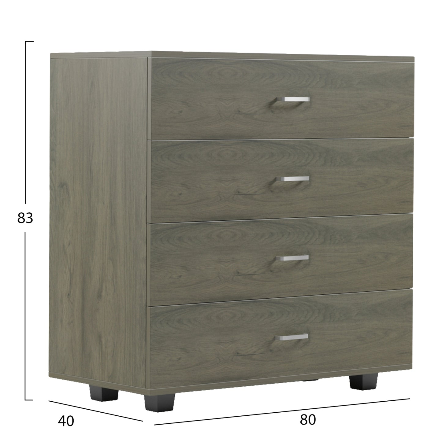 ΣΥΡΤΑΡΙΕΡΑ ΜΕΛΑΜΙΝΗΣ THORG ME 4 ΣΥΡΤΑΡΙΑ DARK OLIVE 80x40x83