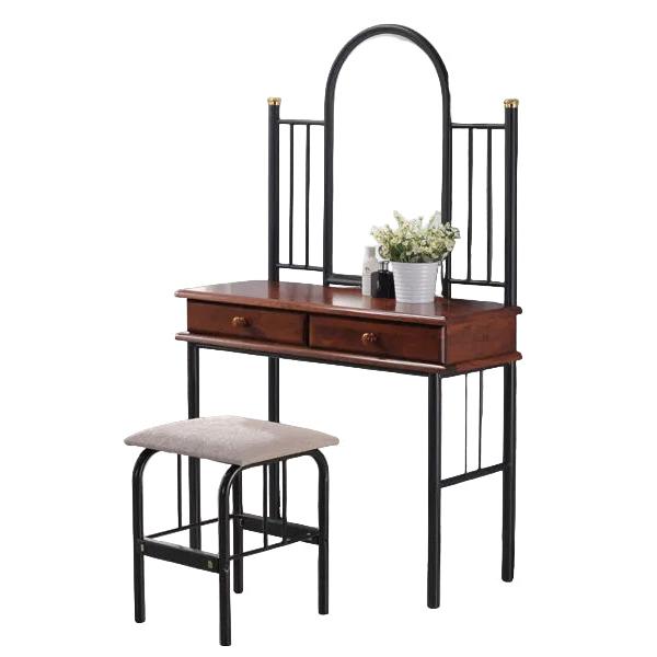 ΤΟΥΑΛΕΤΑ REVEN ΜΕ ΣΚΑΜΠΩ ΚΑΙ ΚΑΘΡΕΠΤΗ ΜΕΤΑΛΛΟ & RUBBERWOOD 33x90x148