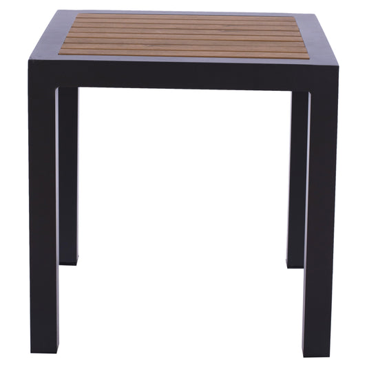 ΤΡΑΠΕΖΙ ΑΛΟΥΜΙΝΙΟΥ SABRA ΓΚΡΙ ΜΕ POLYWOOD 45x45x45,5