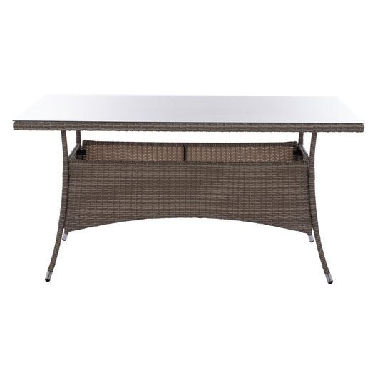 ΤΡΑΠΕΖΙ ΜΕΤΑΛΛΙΚΟ MINSK RATTAN ΓΚΡΙ 150x90x75