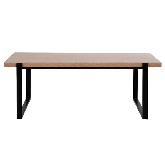 ΤΡΑΠΕΖΙ ΣΑΛΟΝΙΟΥ SHABEN MDF SONOMA ΜΑΥΡΗ ΜΕΤΑΛΛΙΚΗ ΒΑΣΗ 120x60x46