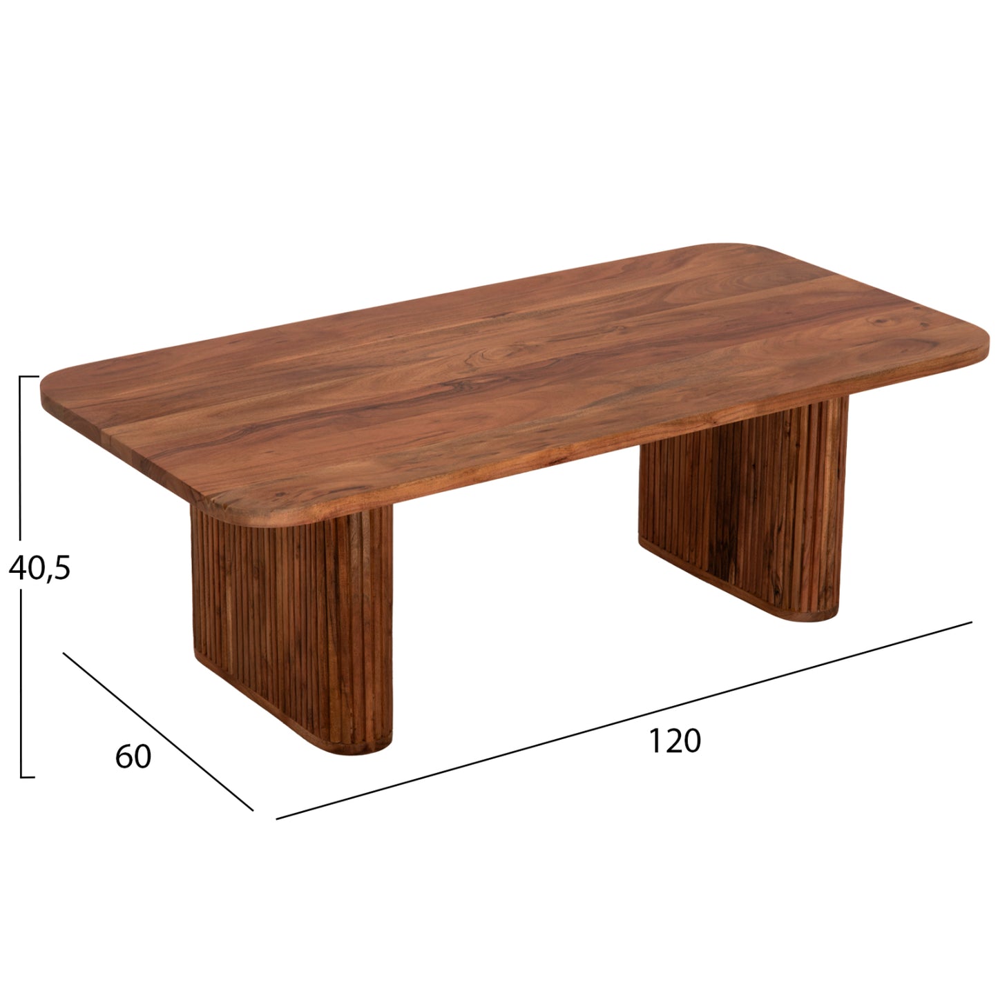 GROOT COFFEE TABLE SOLID ACACIA WOOD IN NATURAL 120x60x40