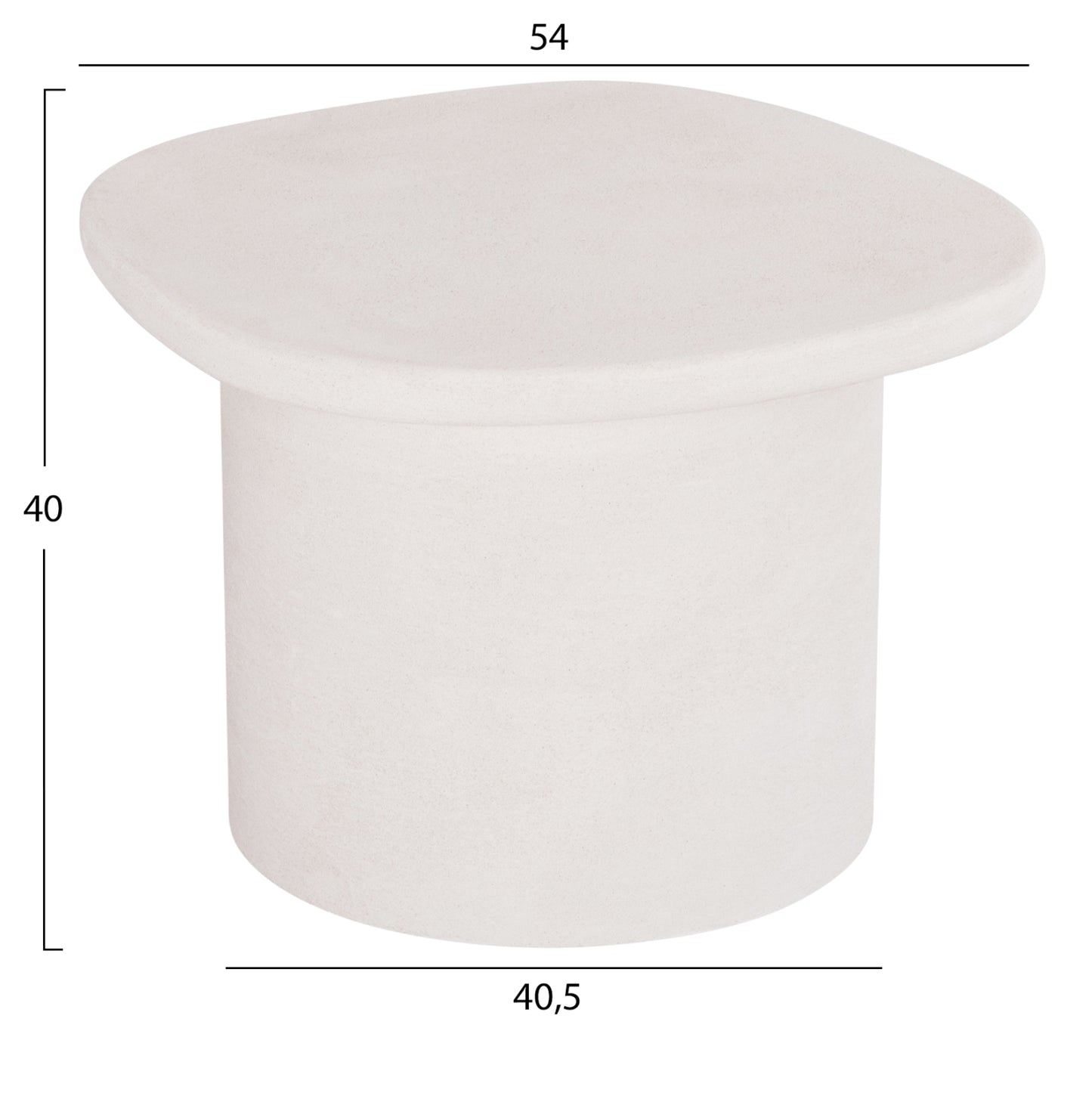 ΤΡΑΠΕΖΙ ΣΑΛΟΝΙΟΥ ΟΒΑΛ ΣΕΙΡΑ SANTORINI HM18054 MDF ΣΕ ΥΠΟΛΕΥΚΟ ΧΡΩΜΑ 54x54,5x40Υεκ