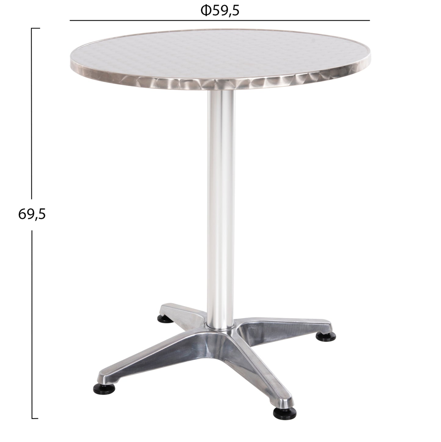 FRODO ROUND ALUMINUM TABLE METAL COLOR 4-LEG BASE D59.5x69.5