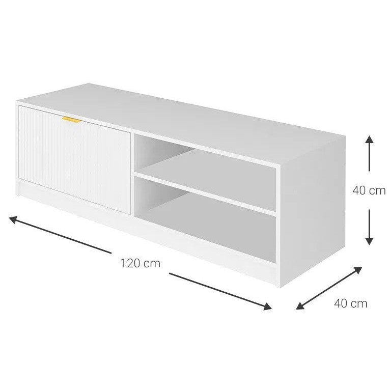 Έπιπλο Τηλεόρασης Allegro Λευκό 120x40x40