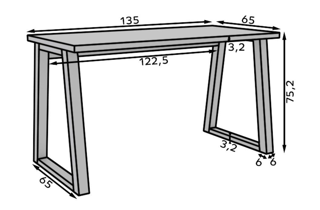 Omar Kashmir Desk 135x65x76.2
