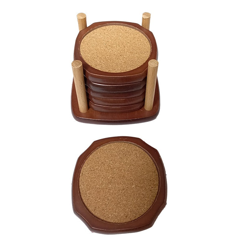 Σετ 6 Ξύλινα Σουβέρ Πεντάγωνο 9x9x9