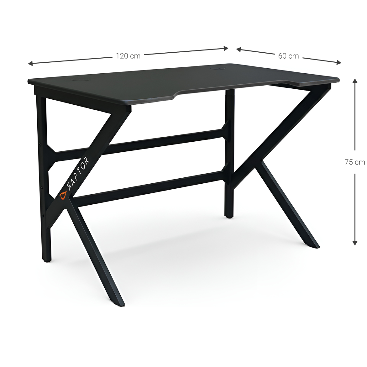 Γραφείο Gaming Raptor Crimson Μαύρο 120x60x75
