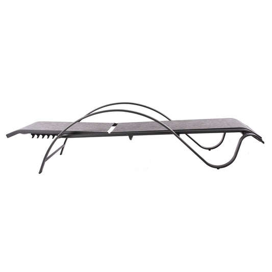 ALUMINUM SUN LOUNGER WAKANA PROFESSIONAL GREY WITH TEXTILENE GREY 194x54-66x30