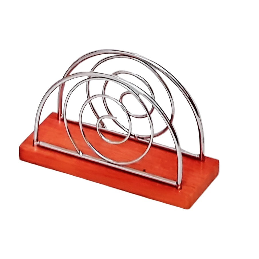 Χαρτοπετσετοθήκη Μεταλλική με Ξύλινη Βάση