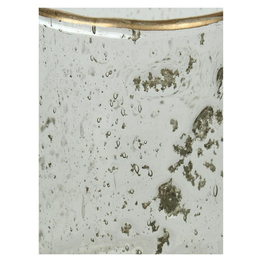 Κηροπήγιο Φύλλα Τσαγιού Διάφανο Γυαλί 12x12x12