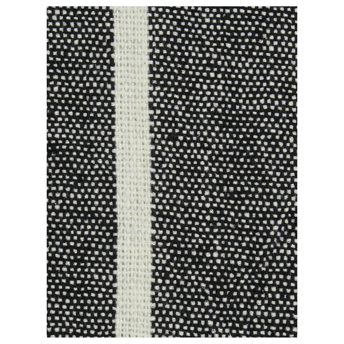 Ριχτάρι Ριγέ Μαύρο Βαμβακερό 130x170εκ