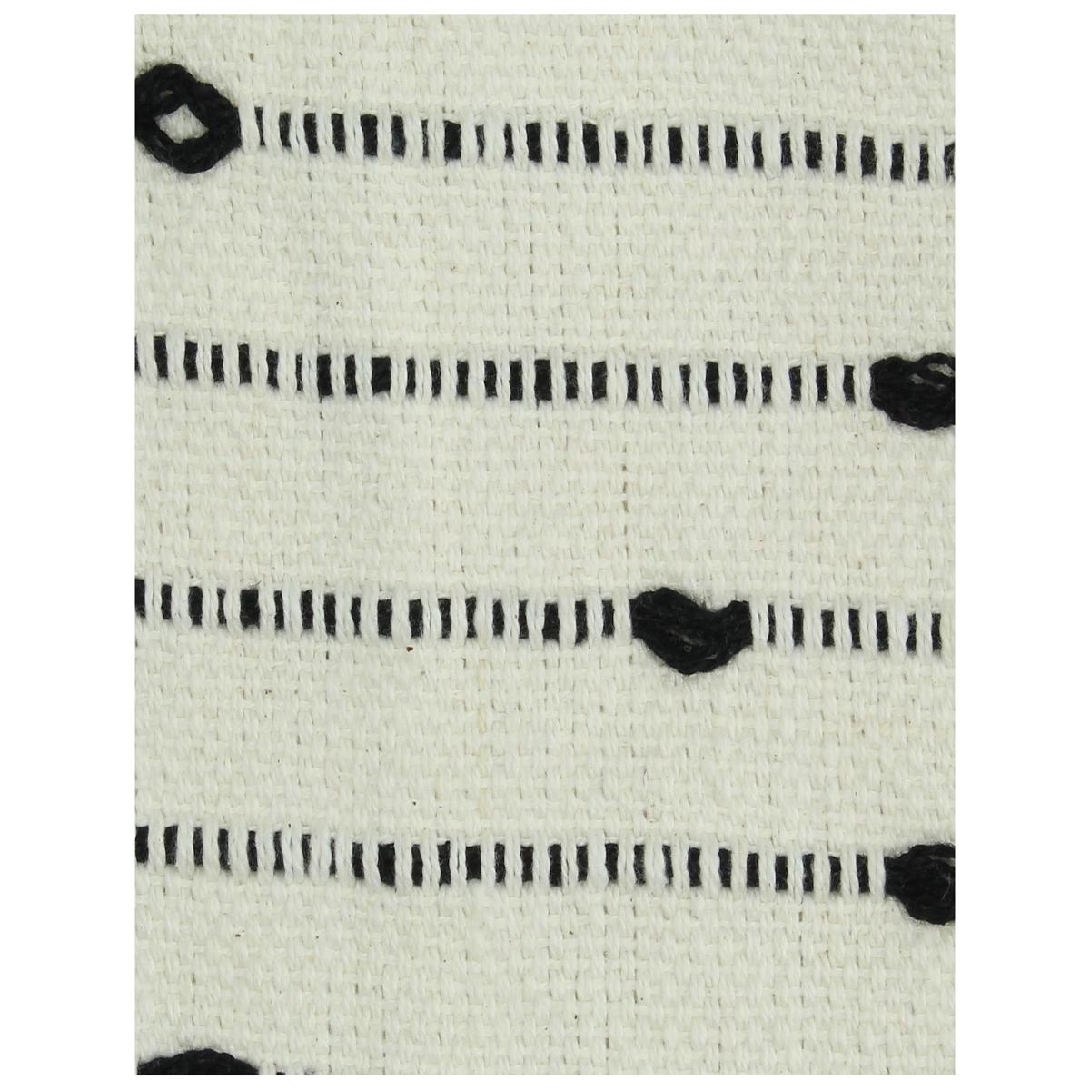 Ριχτάρι Ριγέ Μαύρο Βαμβακερό 130x170εκ