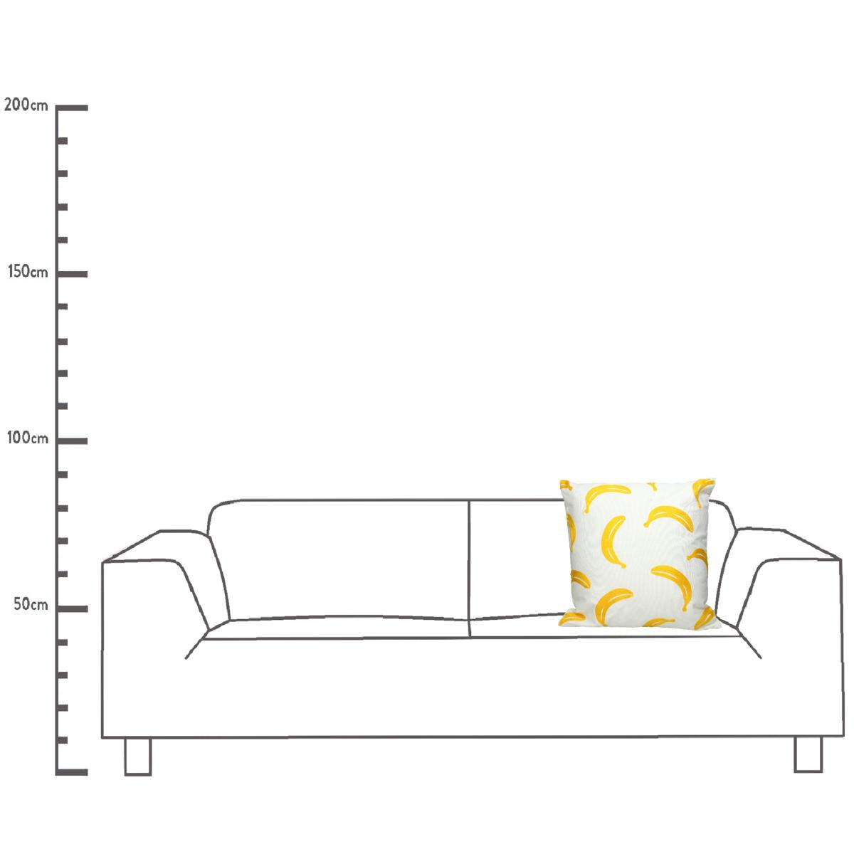 Μαξιλάρι Μπανάνα Κίτρινο Βαμβακερό 45x45εκ