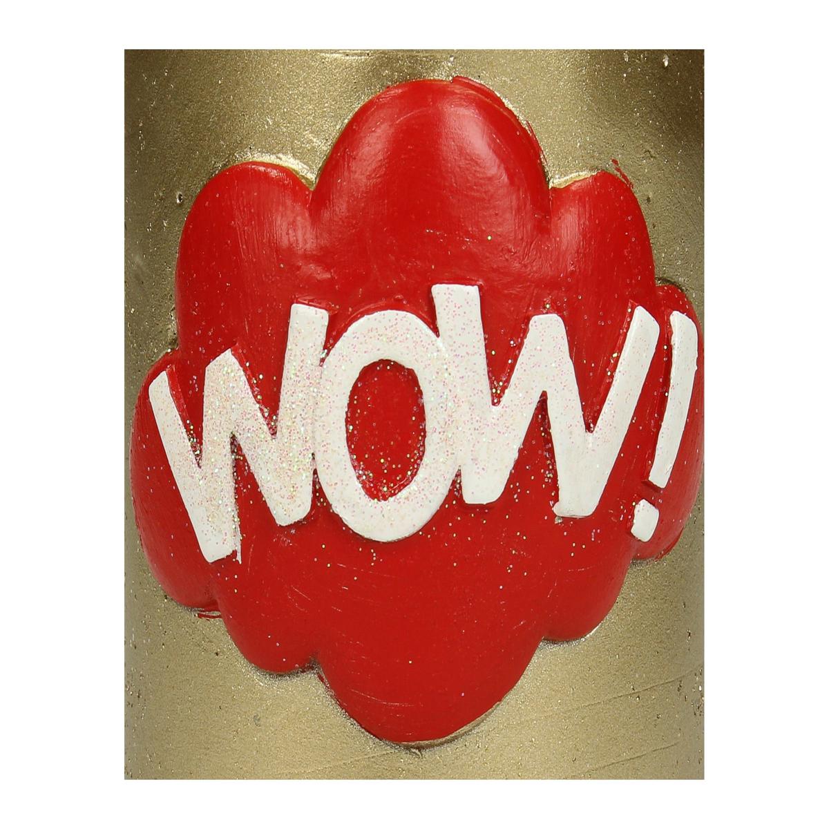 Κερί 'Wow!' Χρυσό 7.5x7.5x10