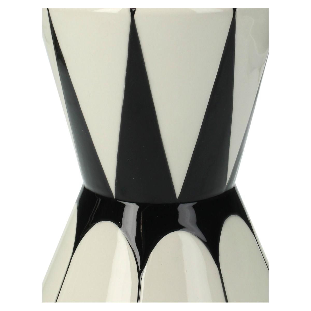 Βάζο με Σχέδιο Μαύρο Δολομίτης 13x13x32.5