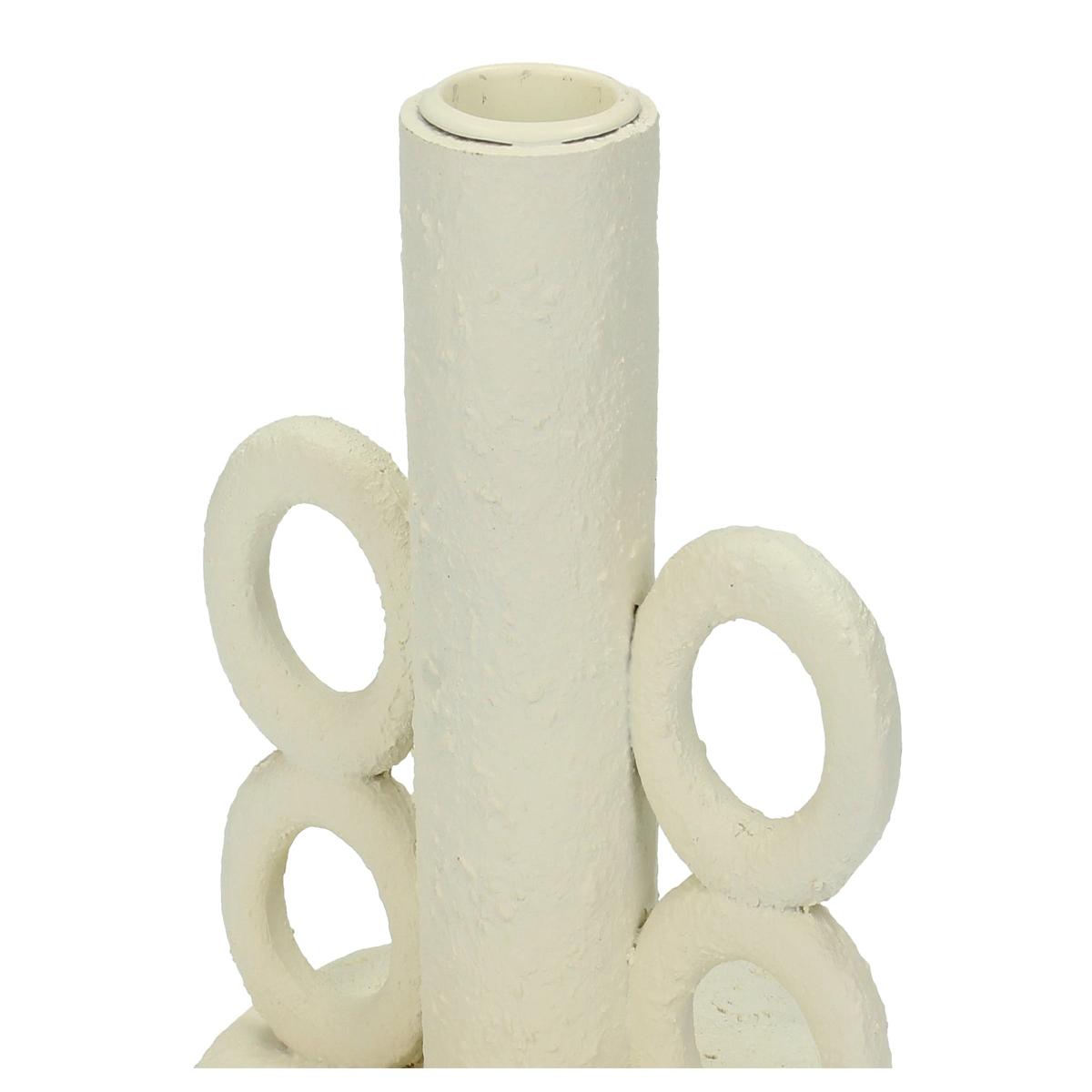 Κηροπήγιο Λευκό Polyresin 11x11x12.4