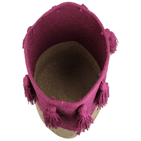 Καλάθι Μοβ Βαμβακερό 25x25x25 Σετ 3 Τμχ