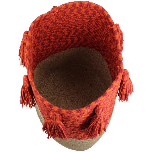 Καλάθι Κόκκινο Βαμβακερό 25x25x25 Σετ 3 Τμχ