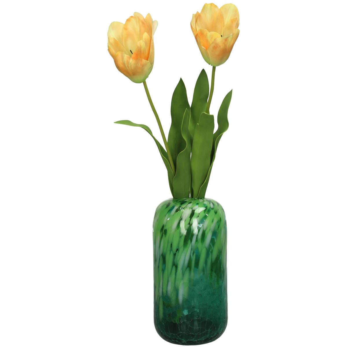 Βάζο Πράσινο Γυαλί 16.5x16.5x23