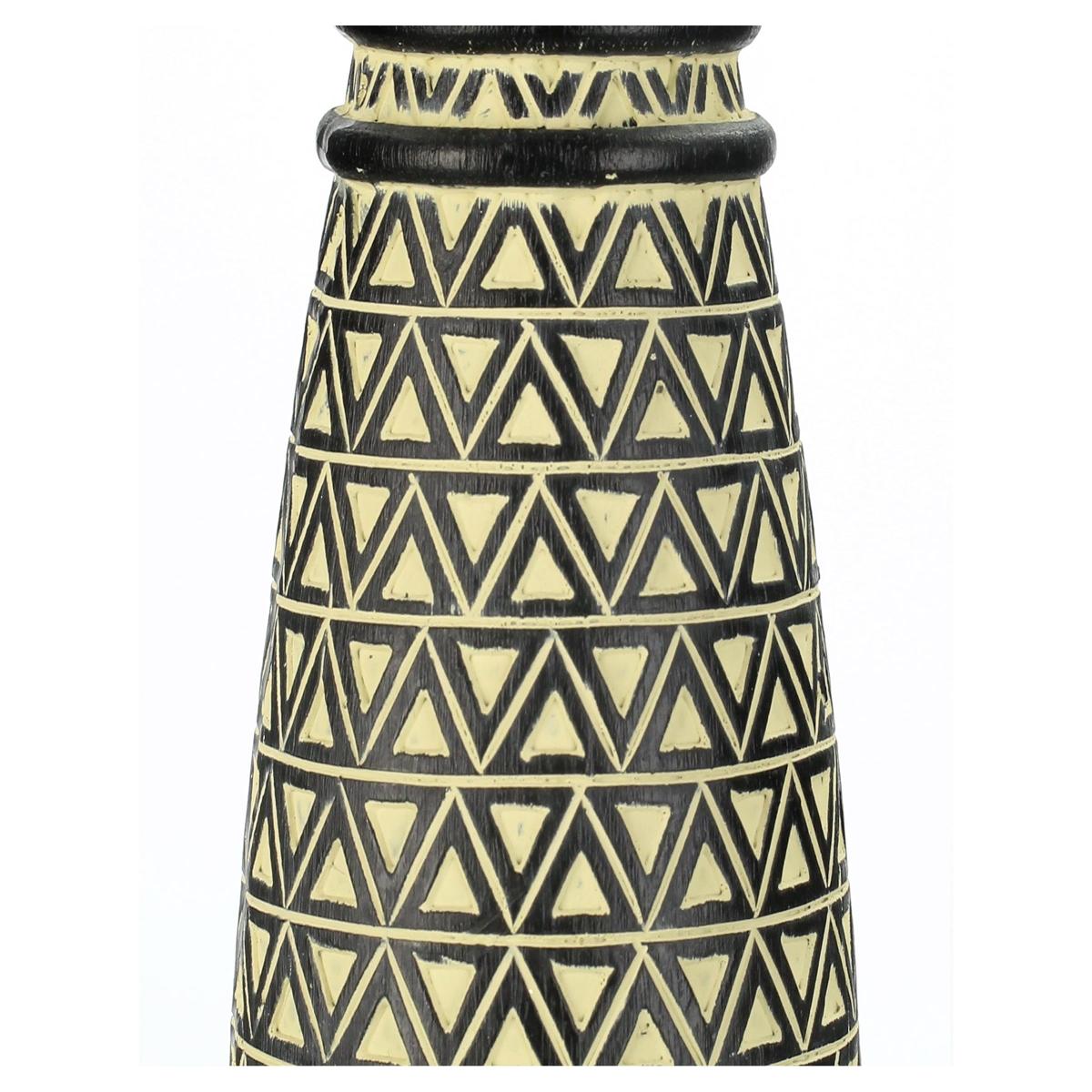 Διακοσμητικό Tribal Μαύρο Polyresin 10x10x45