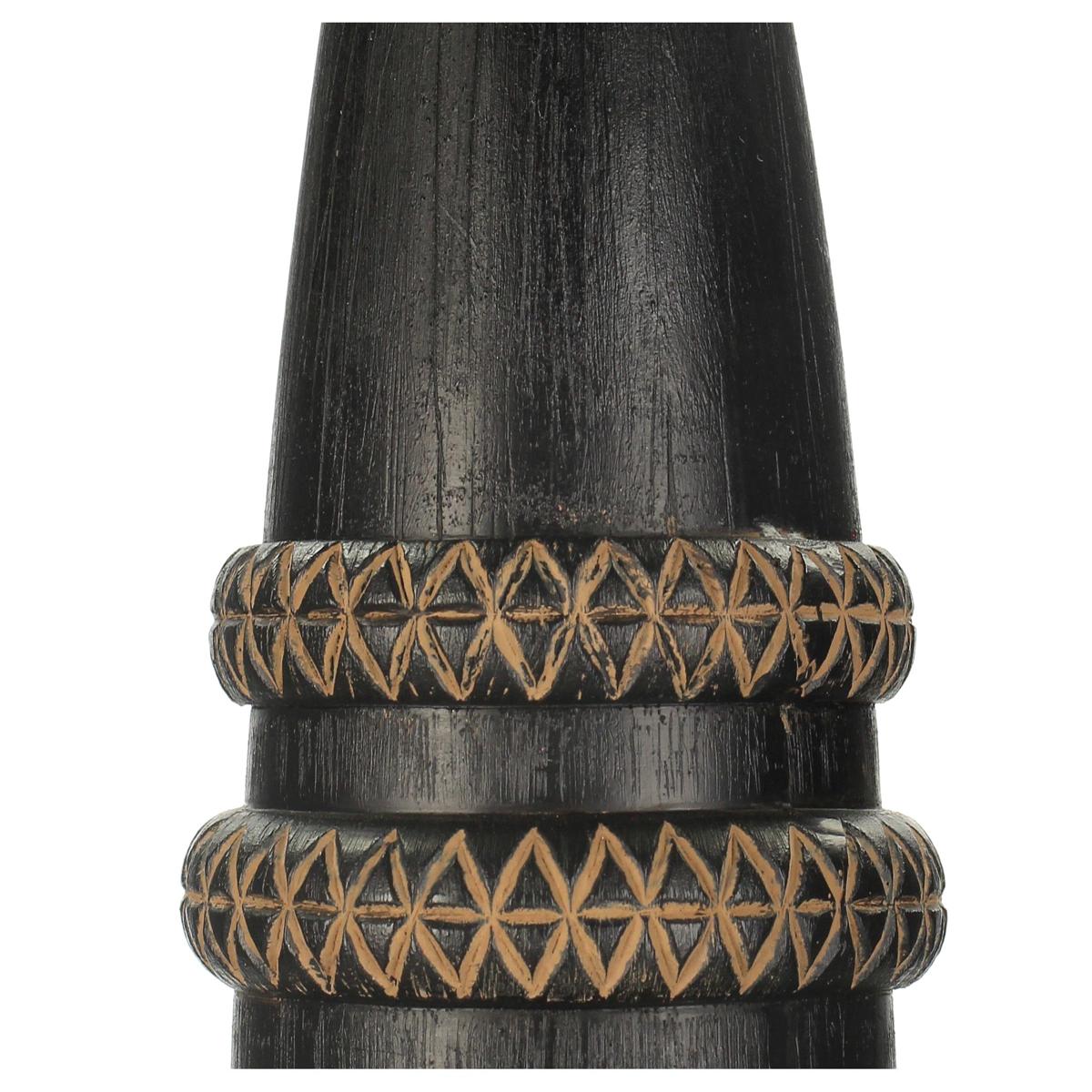 Διακοσμητικό Tribal Μαύρο Polyresin 10x10x55