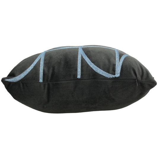 Μαξιλάρι Γεωμετρικά Σχήματα Γκρι Βελούδο 45x45εκ