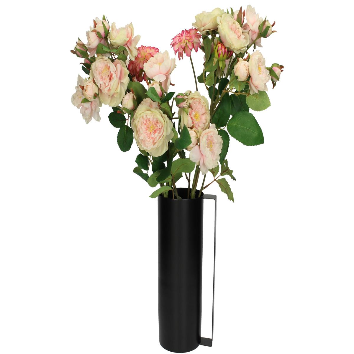 Βάζο Μαύρο Μέταλλο 12.5x10x25.5