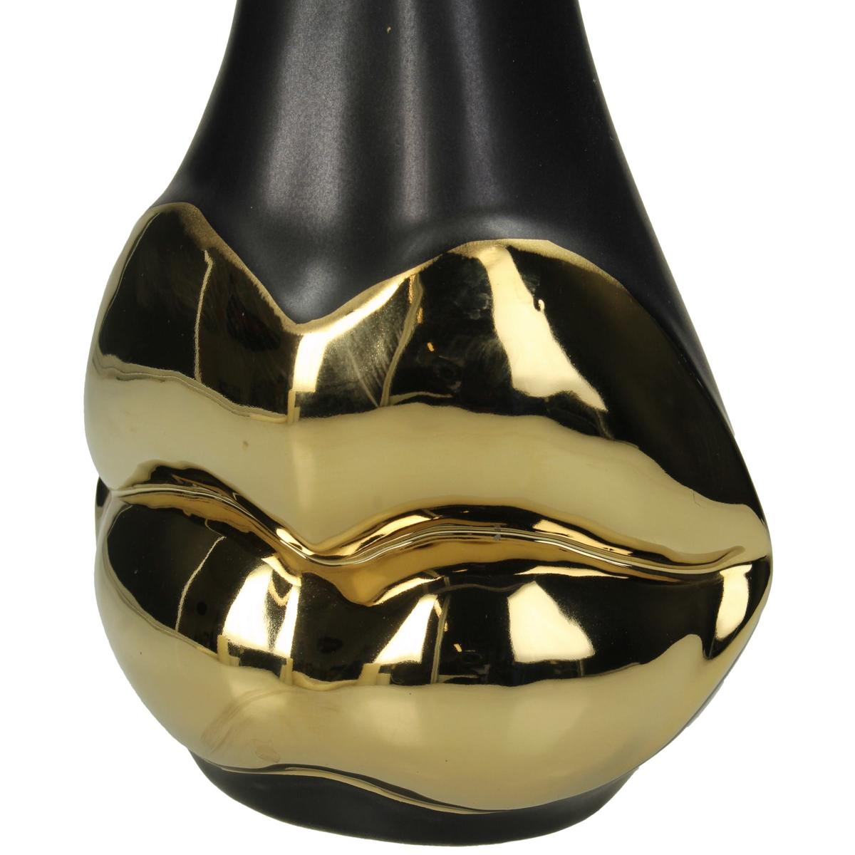 Βάζο Μαύρο Κεραμικό 16x10x25