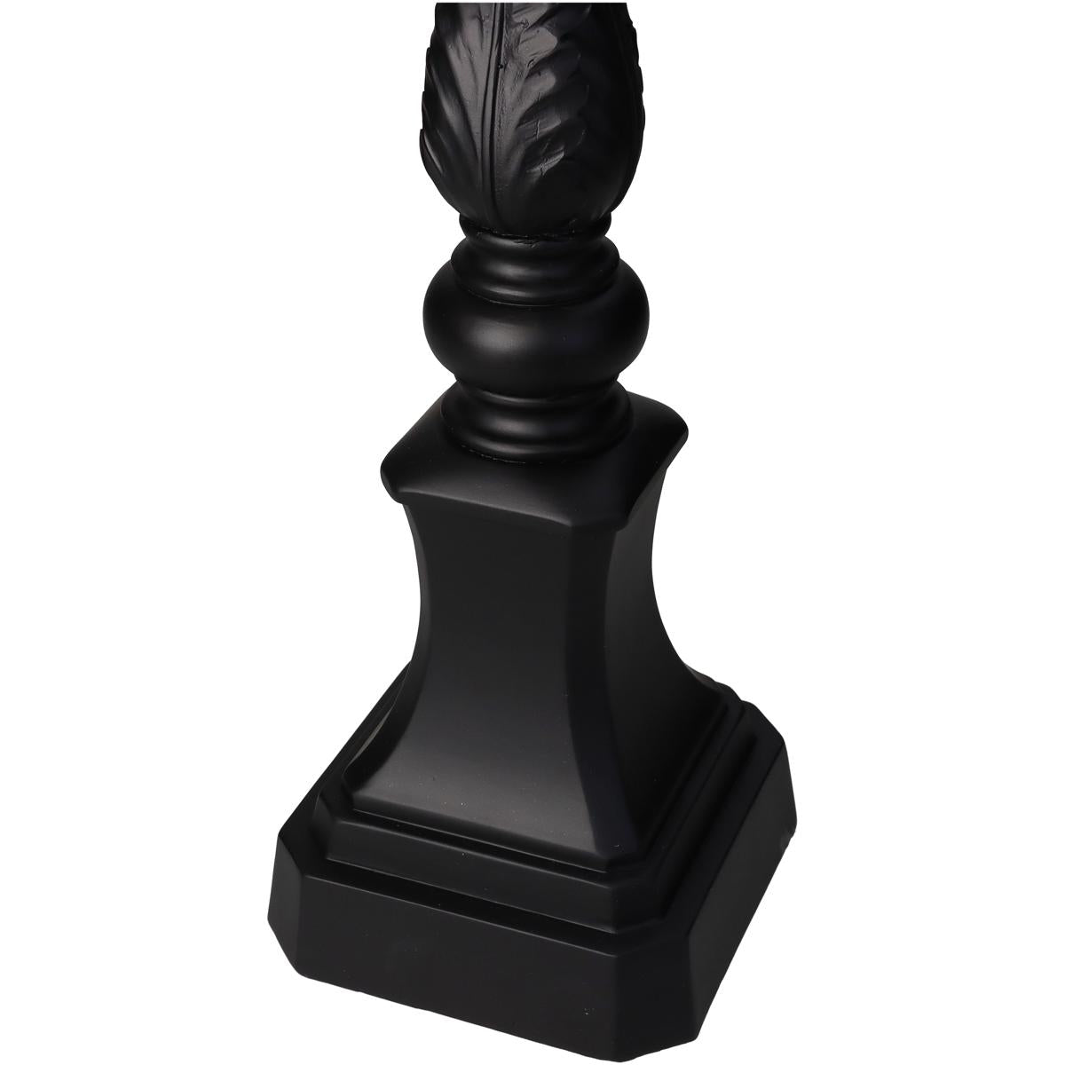 Κηροπήγιο Μαύρο Polyresin 11.7x11.7x35.9