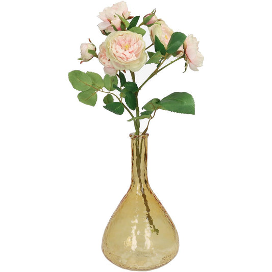 Βάζο Ώχρα Ανακυκλωμένο Γυαλί 15.2x15.2x25.4