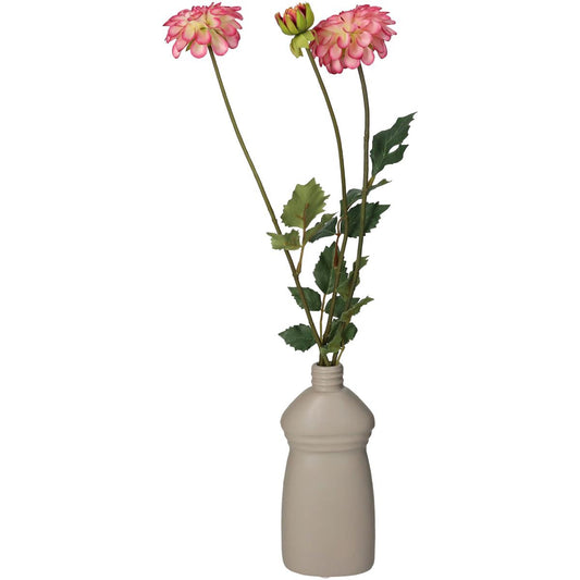 Βάζο Μπουκάλι Μπεζ Κεραμικό 9.2x5.8x20.5